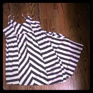 Gray & White Maxi Dress